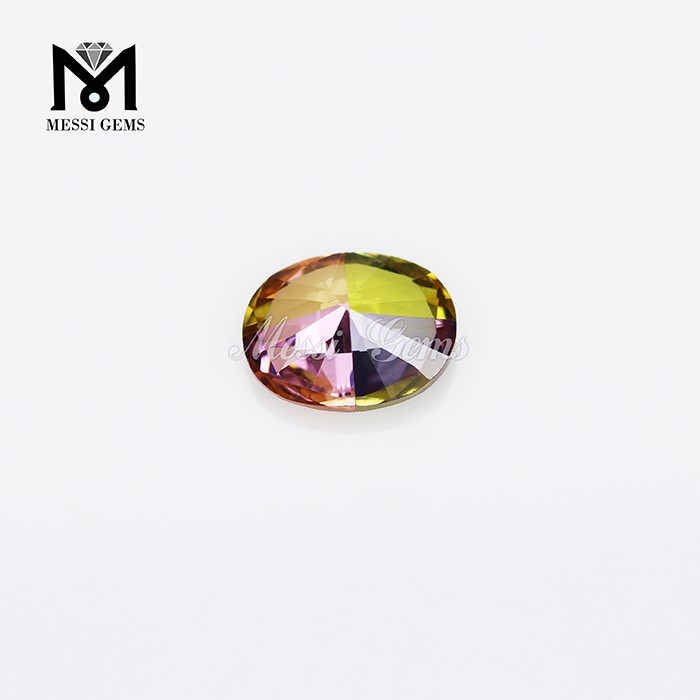 New Style 7x14mm Oval Mixed Color Cubic Zirconia Gemstone Shining CZ Stone