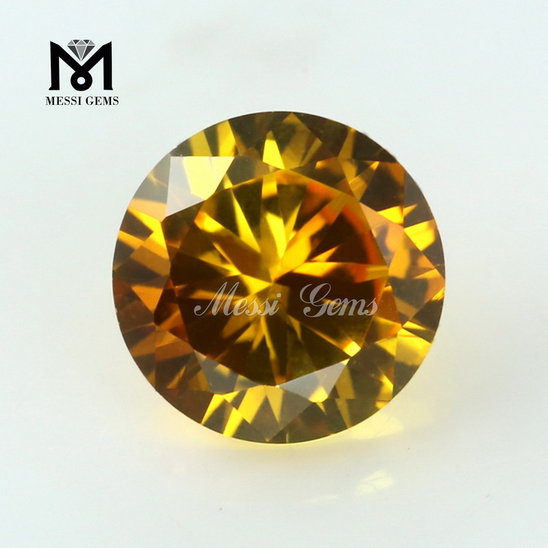 Factory Direct Sale Round 22# Orange Yellow Ruby Prices