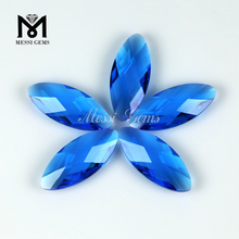 Marquise Cut Double Briolette 8 x19mm Blue Topaz Glass Bead for Jewelry Making