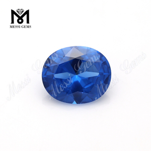 Oval Shape 9x11mm Machine Cut Synthetic 120# Blue Spinel Stone