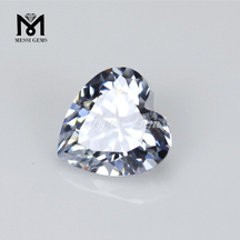 Wuzhou Factory Price Heart Cut Loose Stones White Cz Gemstones 