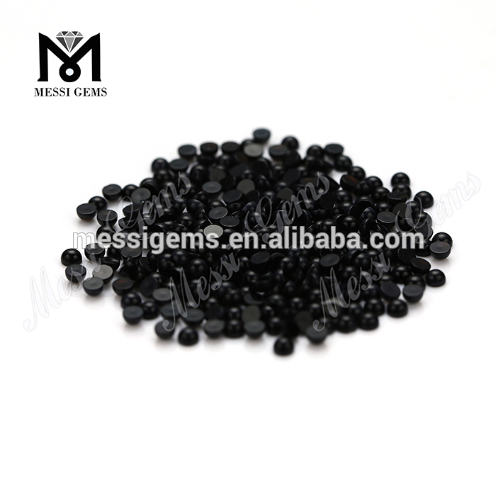 Wholesale 2.5 mm Round cabochon black agate