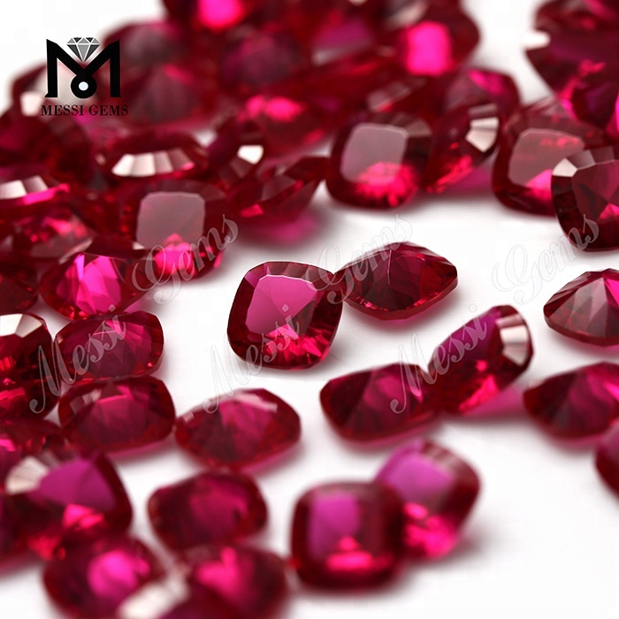 wholesale synthetic corundum 5# red color ruby stone price for red corundum jewelry