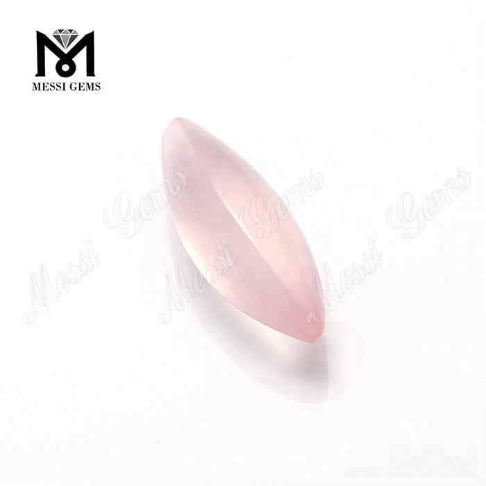Marquise Cabochon Shape 10*19mm Natural Rose Quartz Gemstones