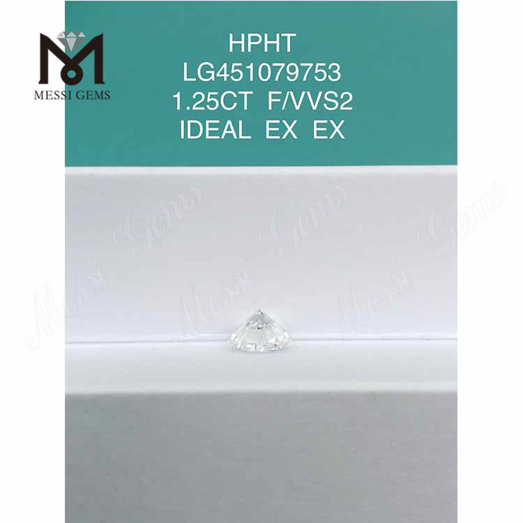 1.25ct F VVS2 RD IDEAL Cut Grade lab diamonds HPHT