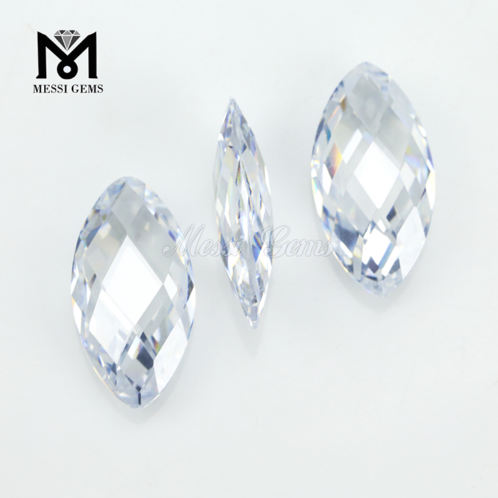 Jewellery making wholesale white color marquise cz gems 