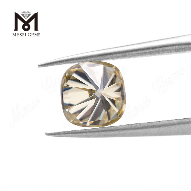 Cushion Cut 5.5*5.5mm yellow colour synthetic moissanite