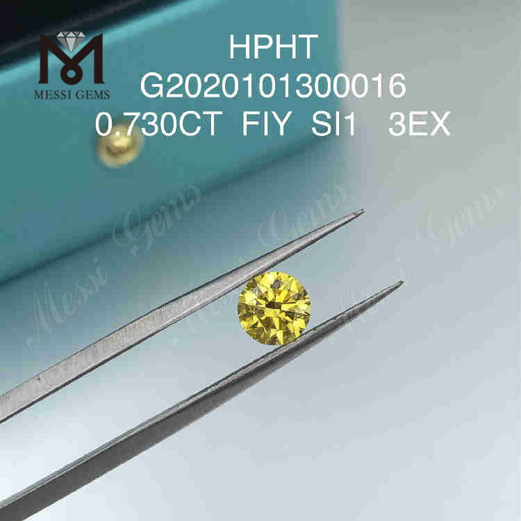 0.730ct FIY SI1 3EX RD loose lab grown diamond 