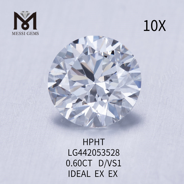 0.60 carat D VS1 Round BRILLIANT IDEL Cut lab diamonds