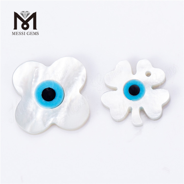 6mm-14mm four clover shape eye shell mother of pearl