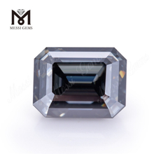 Emerald Shape Grey Moissanite 7x9mm Loose Moissanite Stones Factory Price Gems in Stock