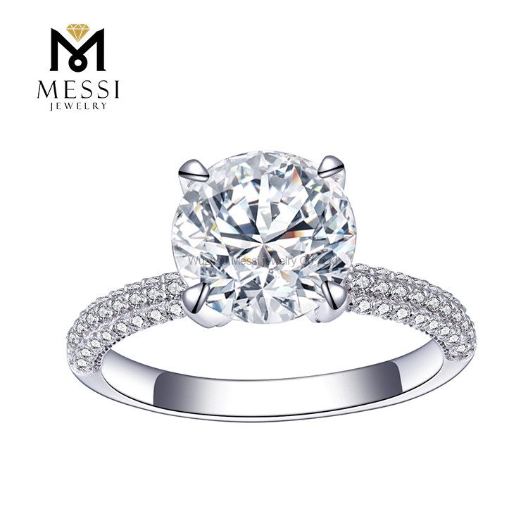 14K 18K White Gold solitary ring engagement HPHT Lab Craeted Diamond Ring