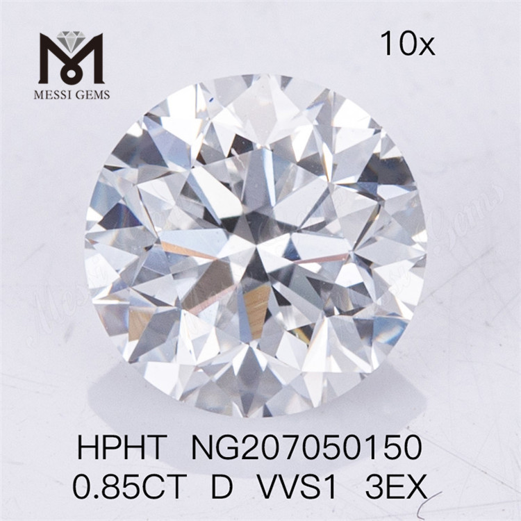 0.85CT HPHT Lab Diamond D VVS1 3EX HPHT Man Made Diamond