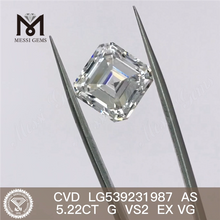 5.22ct AS CUT cheap loose lab diamond G VS2 cvd lab grown diamonds factory price