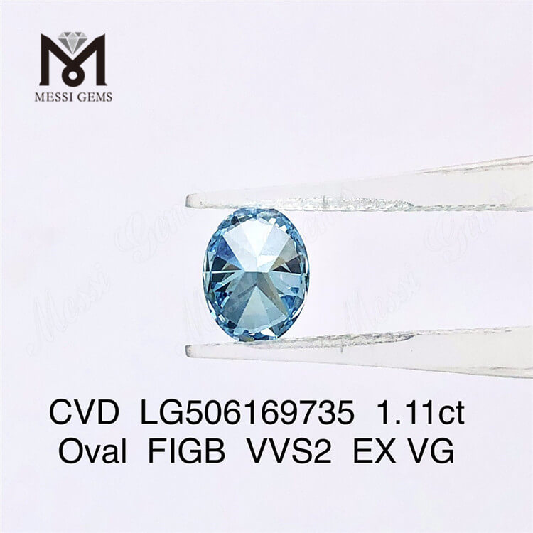 1.11ct 7.75X5.94X3.62MM Oval cut lab diamonds VVS2