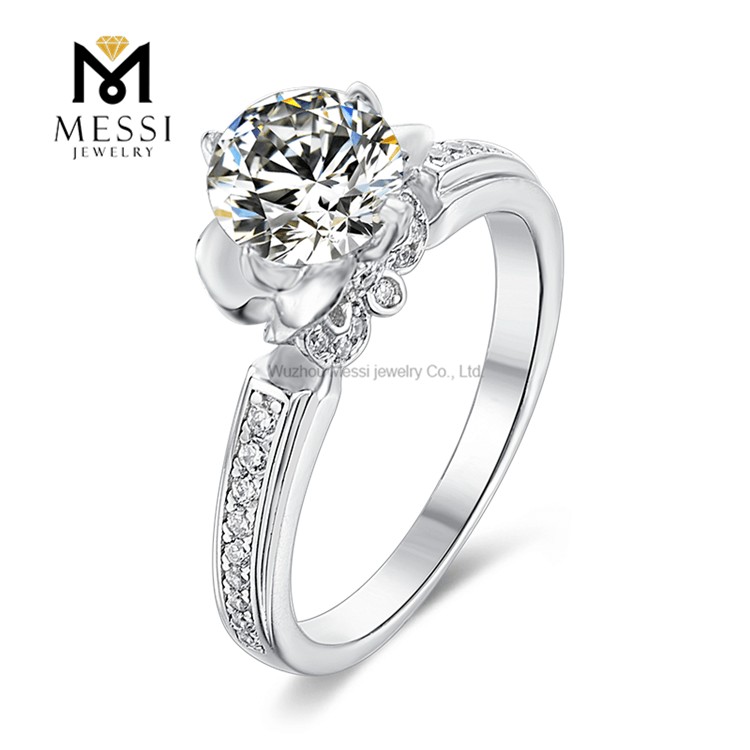 fashion rings jewelry DEF moissanite 925 sterling silver ring