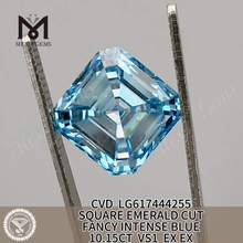 10,15 CT VS1 FANCY INTENSE BLUE SQUARE SMARAGD k&uuml;nstliche Diamanten kosten: Messigems CVD LG617444255