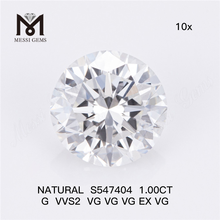 1.00CT G VVS2 VG Natural Diamonds Shop Elevate Your Jewelry Designs S547404丨Messigems