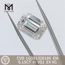 6,15 ct H Smaragdschliff CVD-Diamant VS1 EX VG LG581326186