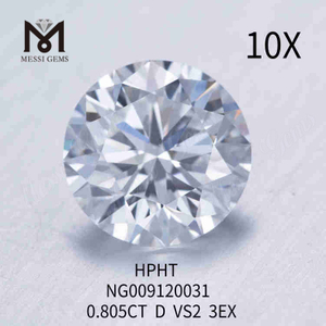 0.805carat D/VS2 made diamonds 3EX