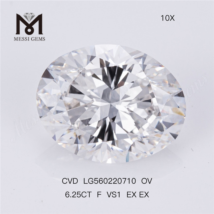 6.25CT F VS1 EX EX CVD OV largest artificial diamond IGI wholesale price