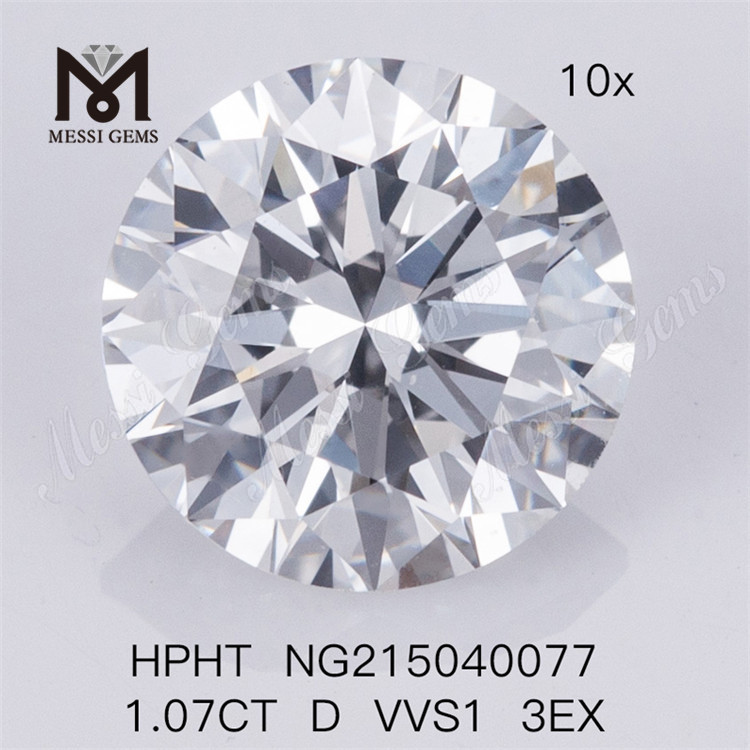 HPHT 1.07CT D VVS1 3EX RD Lab Diamonds 