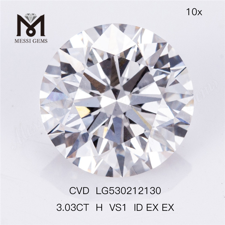 3.19CT CVD SQ F VS1 VG VG Lab Grown Diamond Factory Price