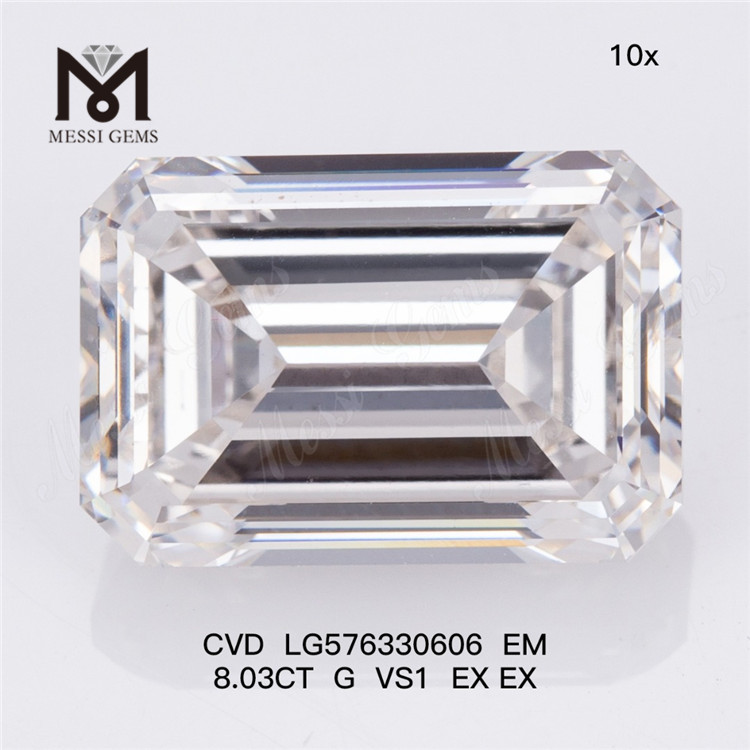 8.03CT G VS1 EX EX EM lab created simulated diamond CVD LG576330606