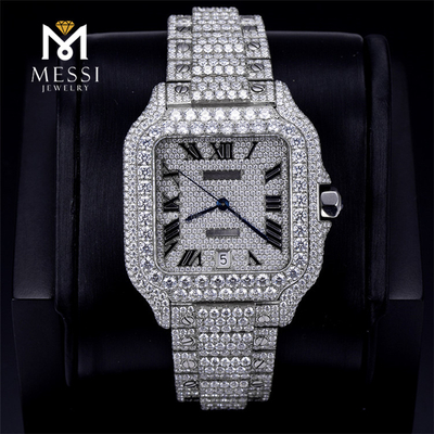 Watches male automatic mechanical watches fashion moissanite cz watch