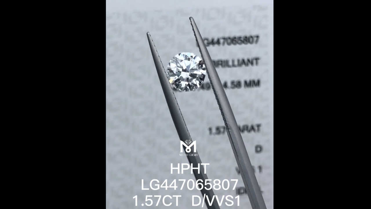 1.57 carat d vvs1 round lab grown diamonds price per carat hpht video