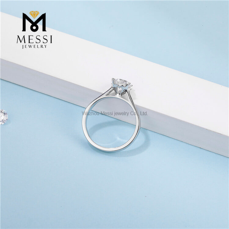 1ct moissanite solitaire ring for engagement wedding ring jewelry in 925 sterling silver ring