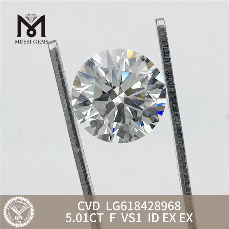 5.01CT F VS1 ID ラボ作成ダイヤモンド販売丨Messigems CVD LG618428968