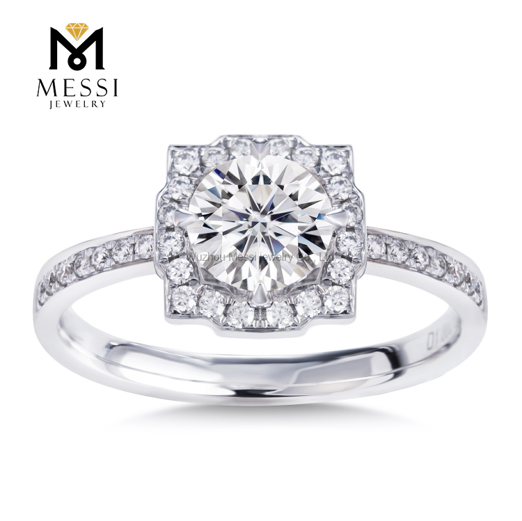 Moissanite Wedding Ring 14k white gold 1ct wedding gold ring