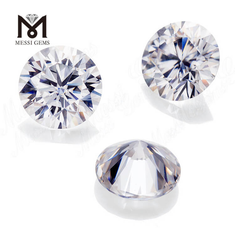 Free shipping 9mm Round Cut white synthetic moissanite