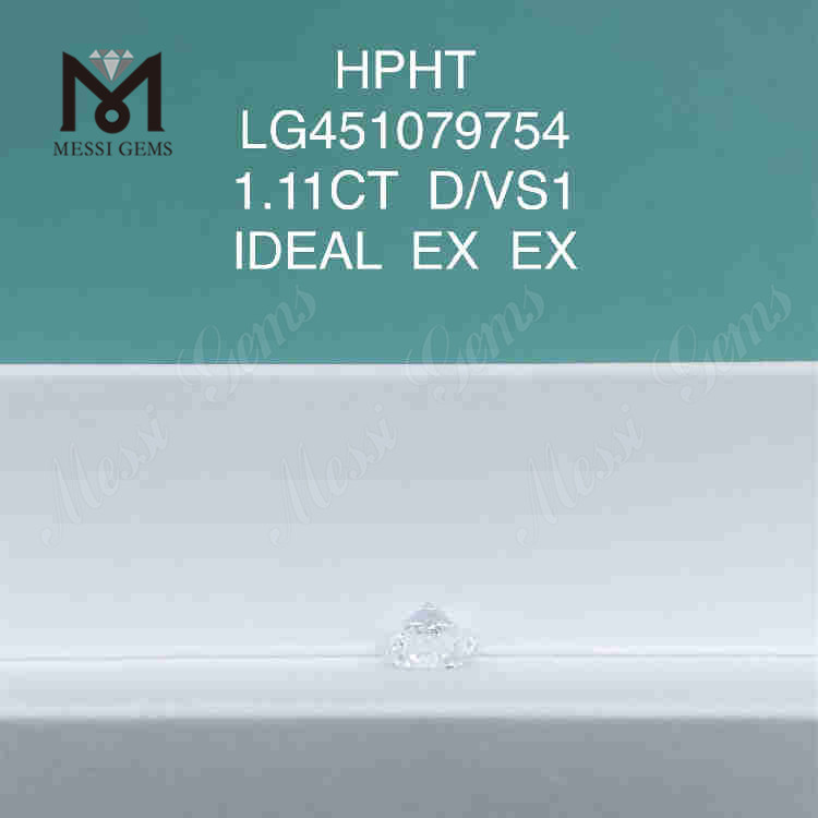 1.11CT D/VS1 loose lab created diamond IDEAL EX EX 