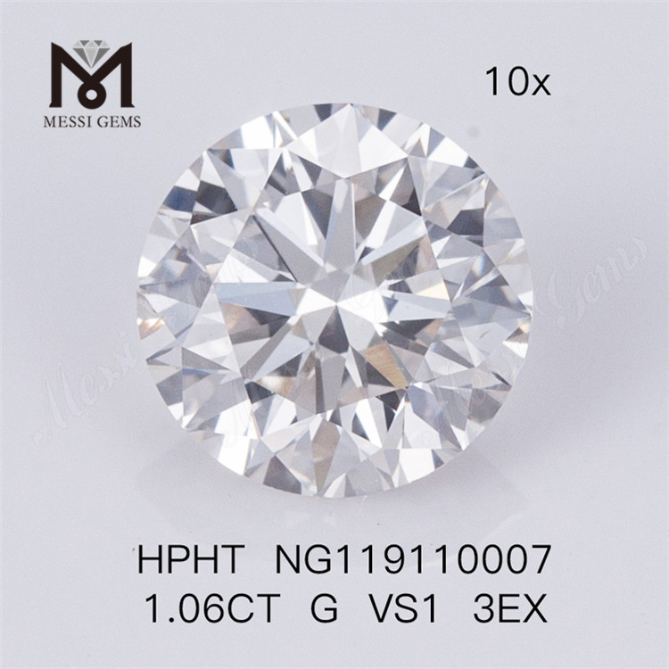 HPHT 1.06CT G VS1 3EX Lab Grown Diamond stone