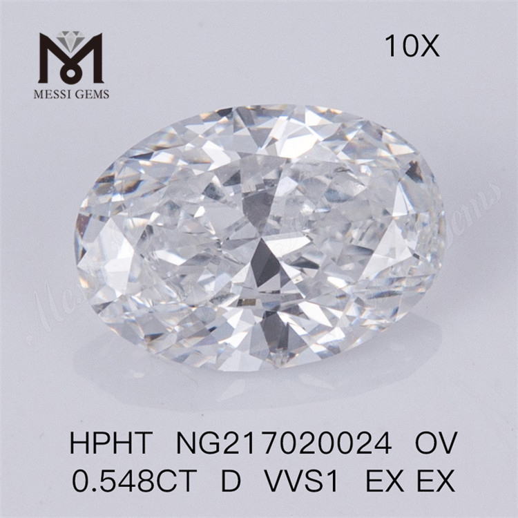 HPHT 2.502CT D SI1 3EX oval lab grown diamond