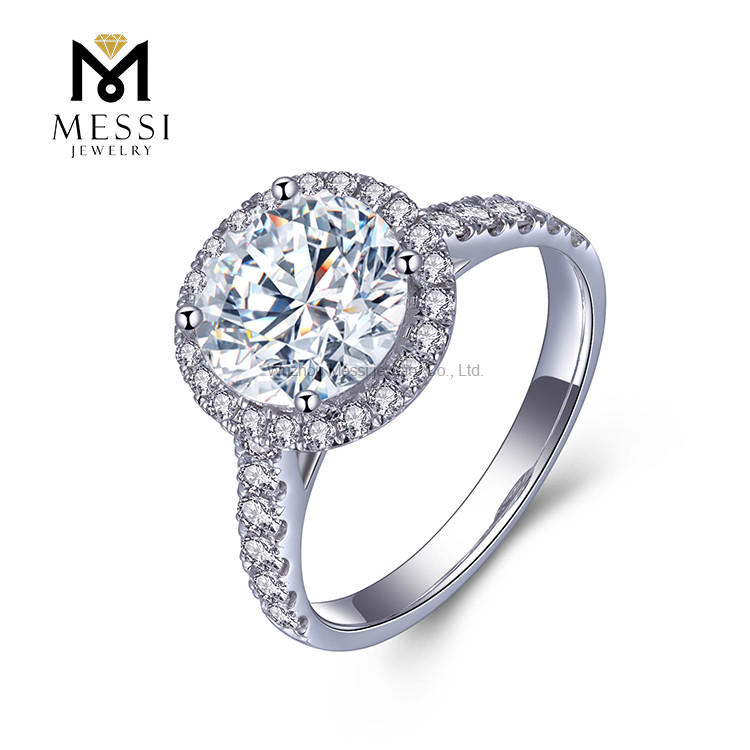 4Prongs Setting Looise Moissanite Ring 18K gold Wedding Ring for Women