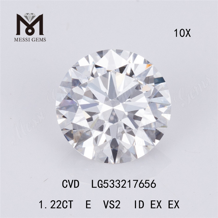 1.22ct E cheap loose lab diamond vs round cvd diamond wholesale price