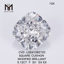 5.12CT F SI1 EX EX MODIFIED Brilliant Cushion Lab Grown Diamond