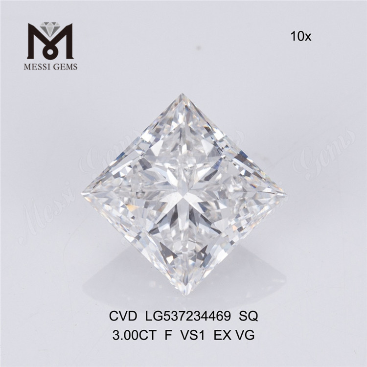 3ct F cvd best sell loose lab diamond SQ vs1 white loose lab diamond wholesale Factory Price