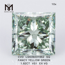 1.82 carat best loose lab diamond SQ Fancy Yellow Green lab diamonds factory price