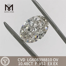 10,48 CT OV F VS1 im Labor gez&uuml;chtete Diamanten, lose Steine丨Messigems LG608398810 