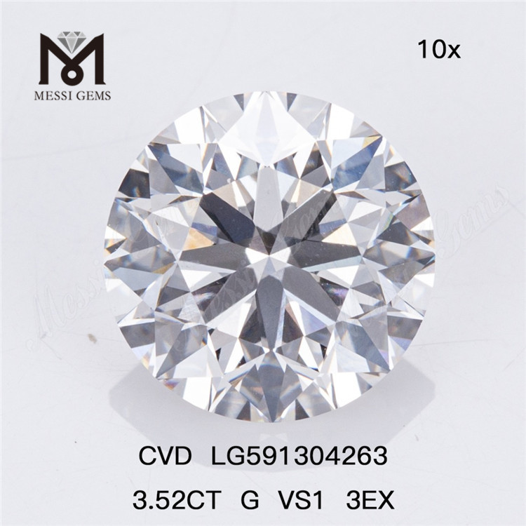 3.52CT G VS1 3EX CVD Diamonds: Your Trusted Source for Bulk Orders LG591304263丨Messigems