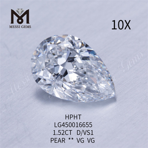 1.52 carat D/VS1 PEAR CUT lab diamonds VG