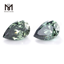 Green Pear Cut 8*12mm synthetic moissanite