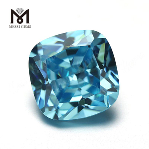 Messi wholesale gemstones Cushion cut Aquamarine cubic zirconia