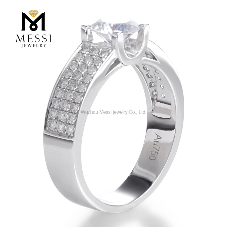1 ct 18K gold men wedding fashion ring Moissanite ring for men
