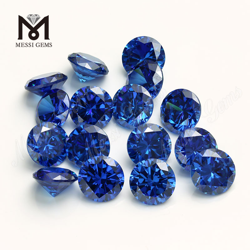 High Quality Round Shape Mm Blue Topaz CZ Cubic Zirconia Stone Price