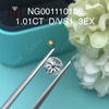 Round lab diamonds D 1.01 carat VS1 EX Cut 